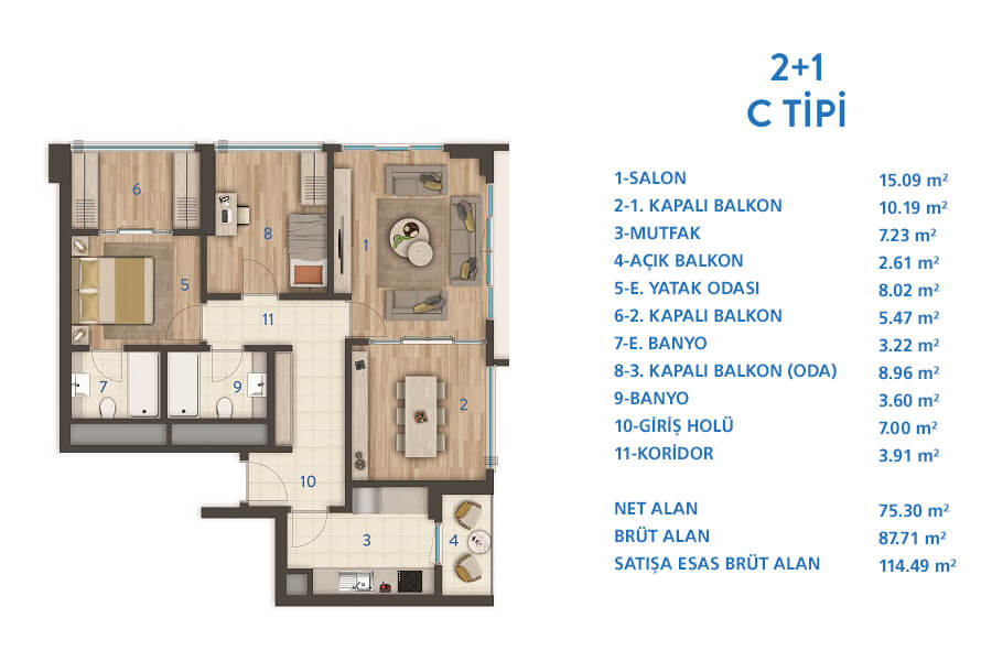Daire Planları | İstanbul TEM Avrasya Konutları